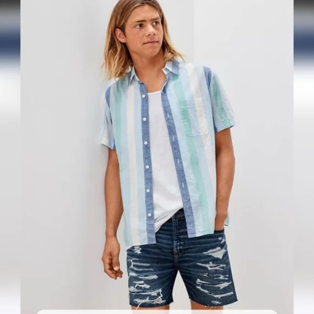 American Eagle Resort Button Down Shirt XL